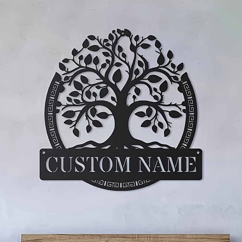 Home Decor Com - Metalowa dekoracja ścienna z motywem Drzewa