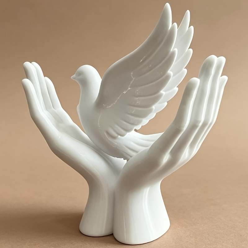 Abstract Sculpture Resin - 1-częściowa statuetka dłoni symbolizująca pokoju z