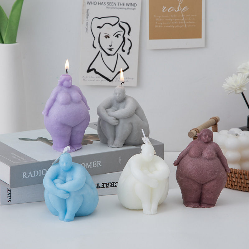 Abstract Sculpture Resin - 3D Gruba kobieta / mężczyzna Portret