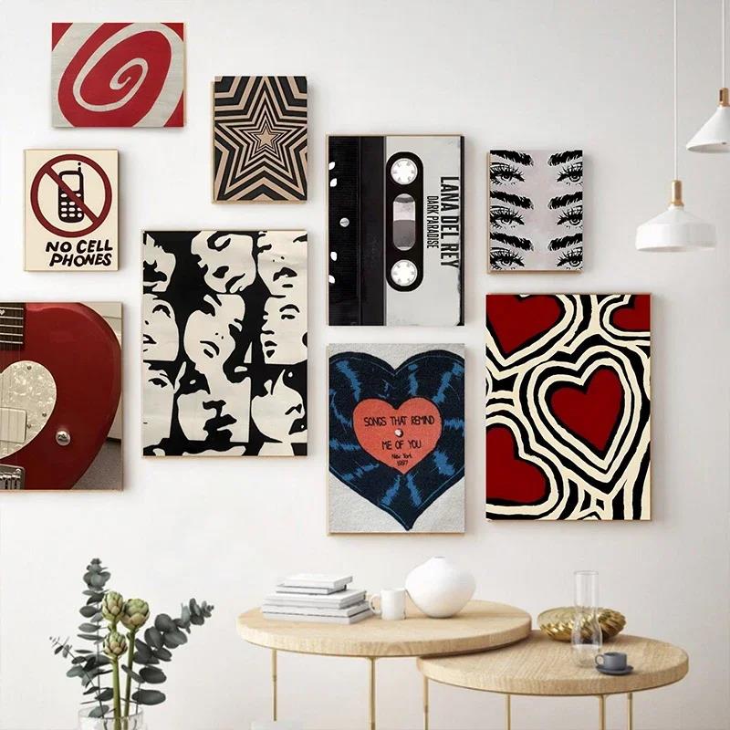 Home Decor Aesthetic Pinterest - Plakaty Y2K Rock Style Obraz na