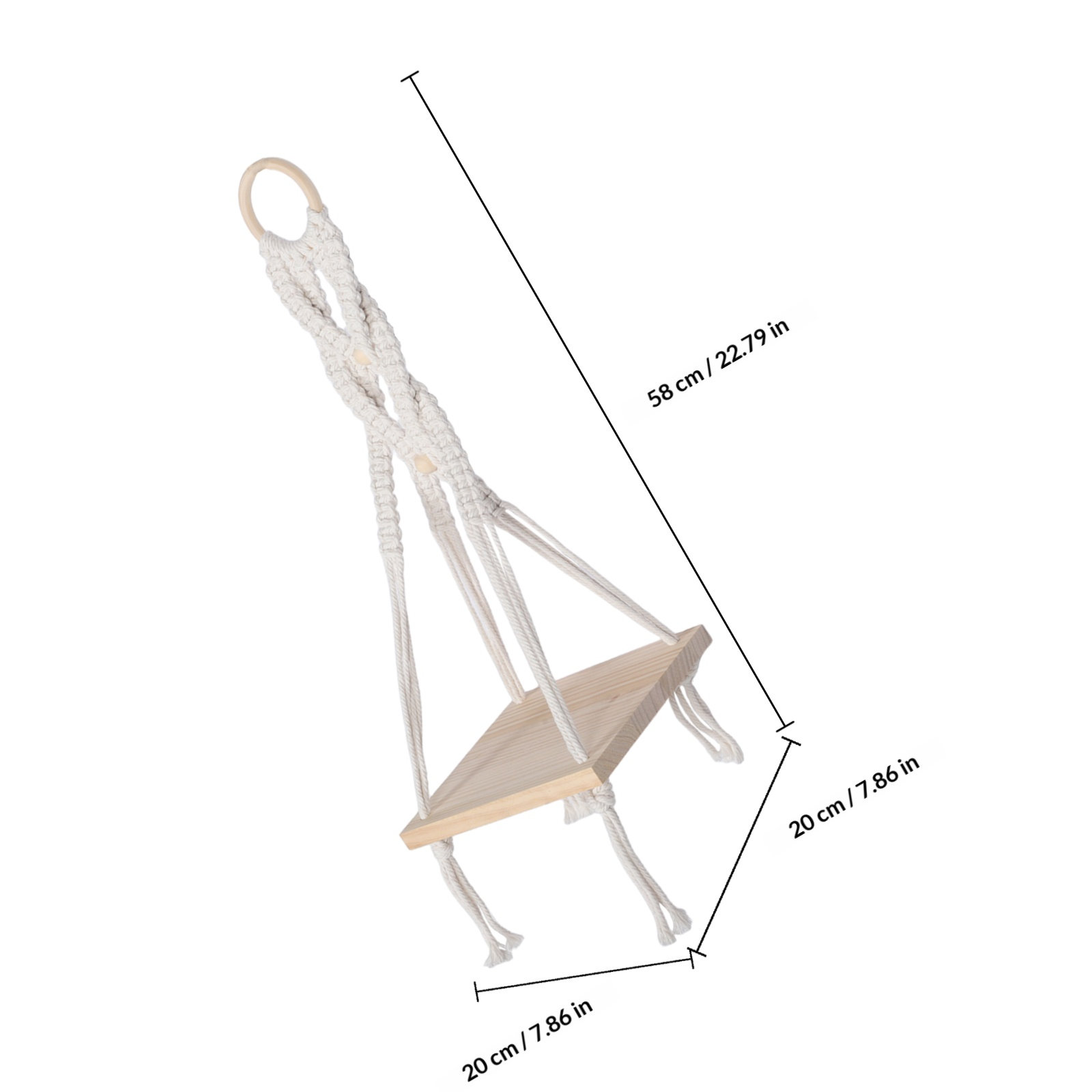 Półka ścienna z makramu, kwadr – Macrame Wall Hanging recenzja i cena