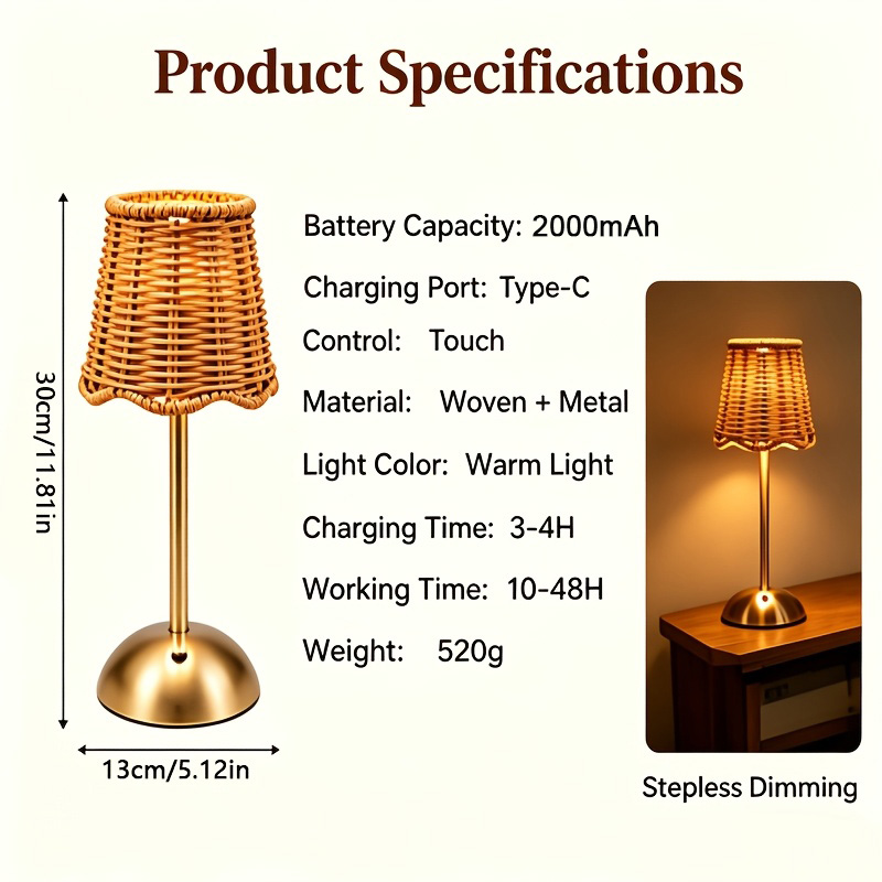 Bohemiczna tkana lampa stołowa – Home Decor Light recenzja i cena