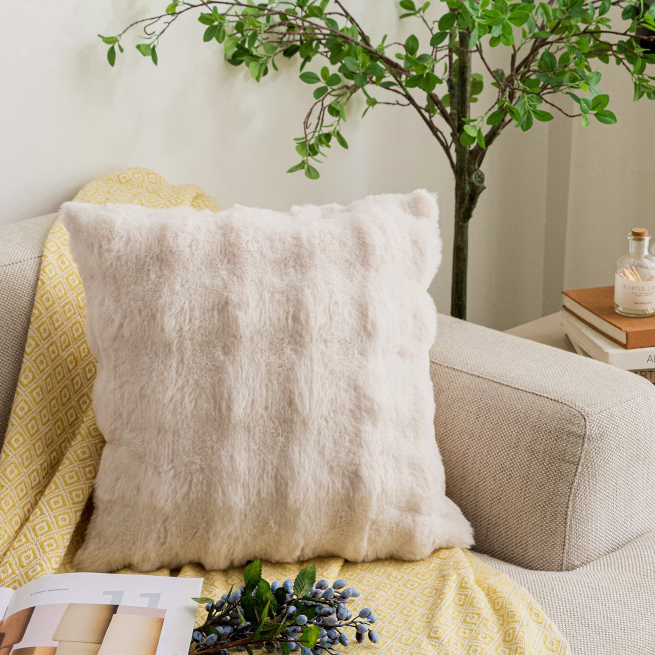 Gruba pluszowa poszewka na pod – Home Decor Aesthetic Pinterest recenzja i cena