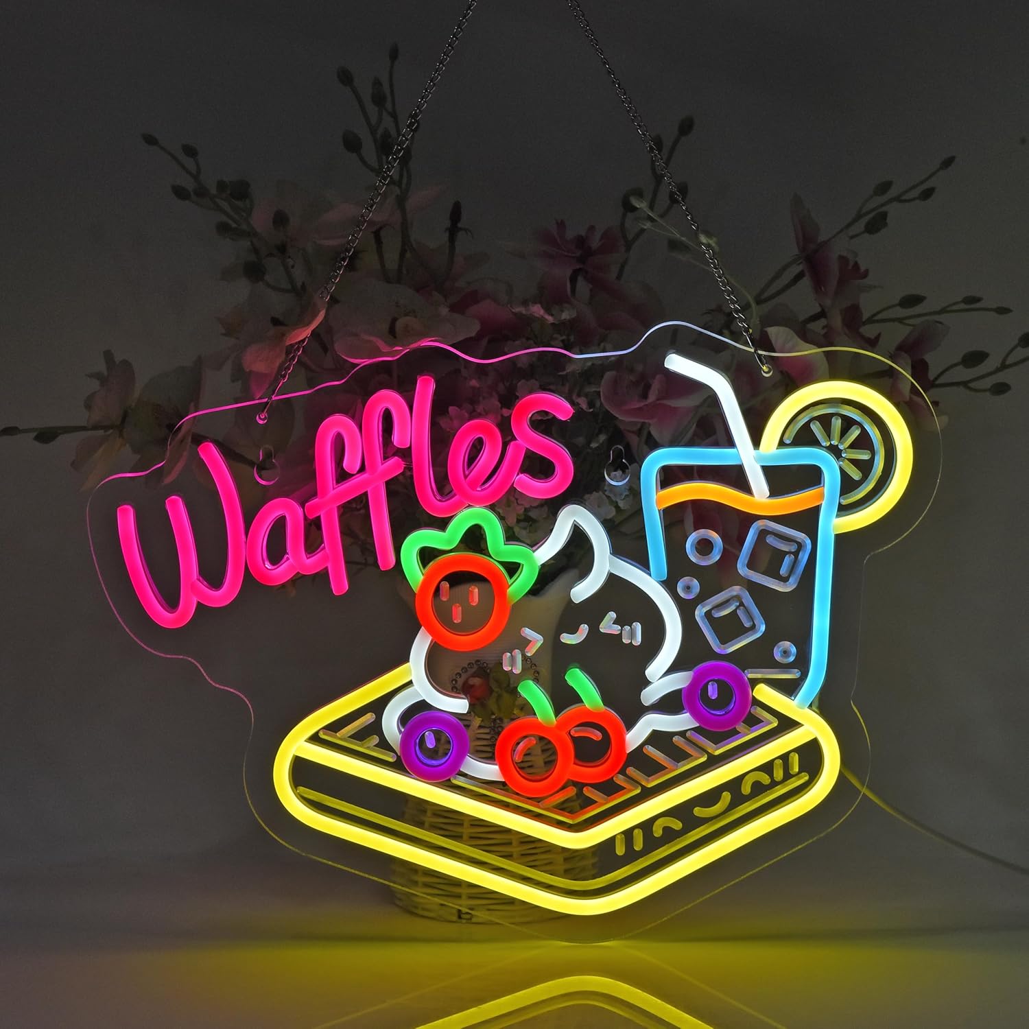 Neonowy szyld Wafle, lampka ne – Home Decor Retail Stores recenzja i cena