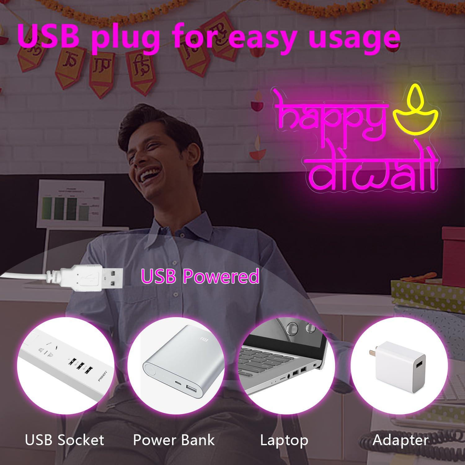 Świecący neonowy znak Happy Di – Home Decor Light recenzja i cena