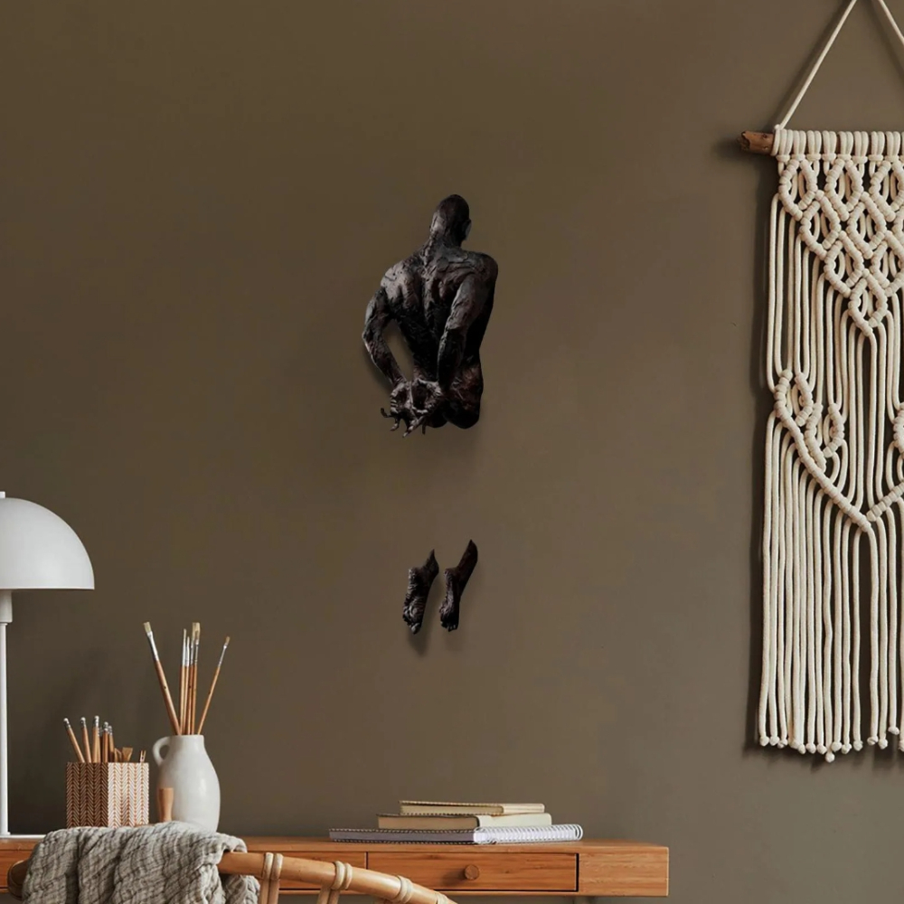 3D przez ścianę rysunek rzeźba – Abstract Sculpture Resin recenzja i cena