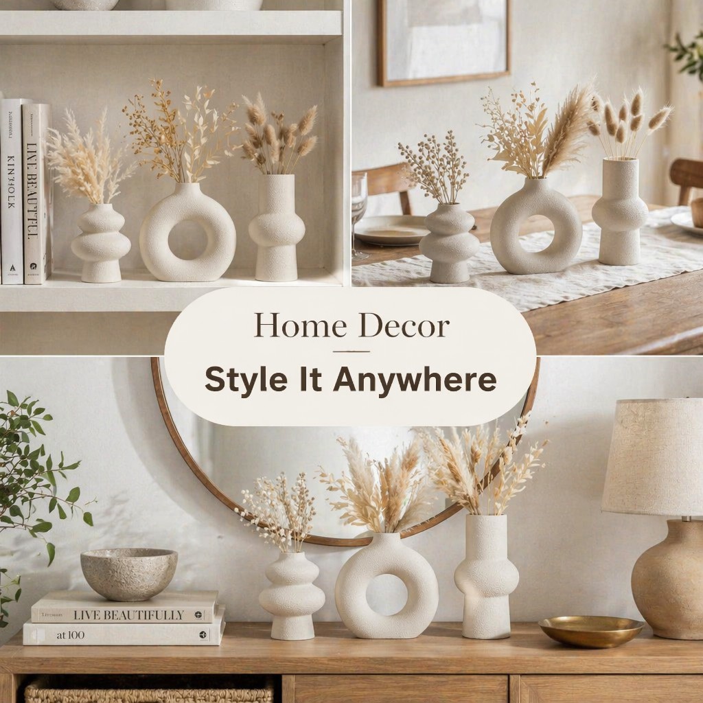 Zestaw 3 Wazów z Pustym Pierśc – Home Decor Aesthetic Pinterest recenzja i cena