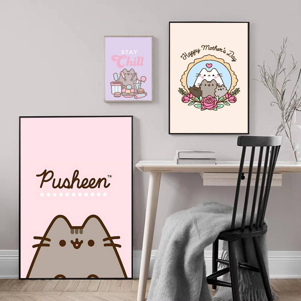 Uroczy Plakat Kawaii P-Pusheen – Home Decor Aesthetic Pinterest recenzja i cena