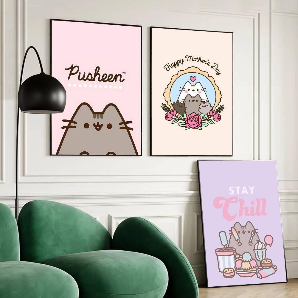 Uroczy Plakat Kawaii P-Pusheen – Home Decor Aesthetic Pinterest recenzja i cena