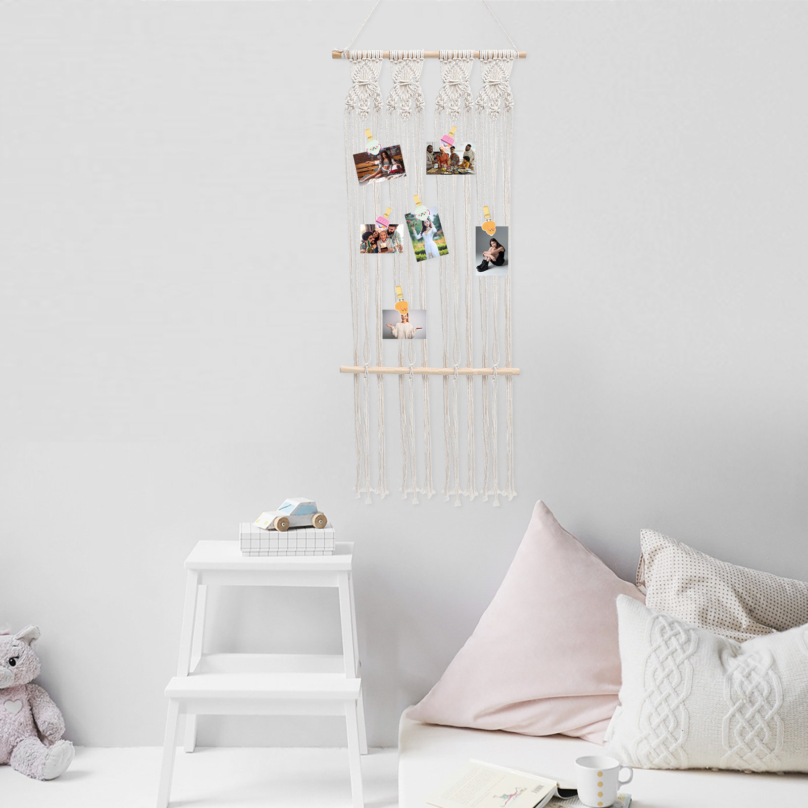 Biała makrama tkana dekoracja  – Macrame Wall Hanging recenzja i cena