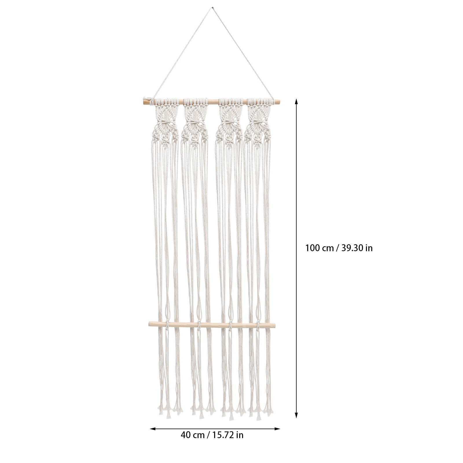 Biała makrama tkana dekoracja  – Macrame Wall Hanging recenzja i cena