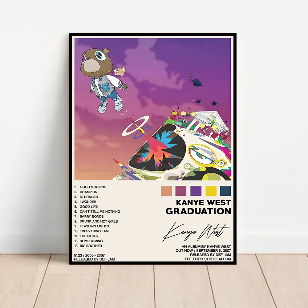 Rap Singer Kanye West Art Post – Home Decor Aesthetic Pinterest recenzja i cena