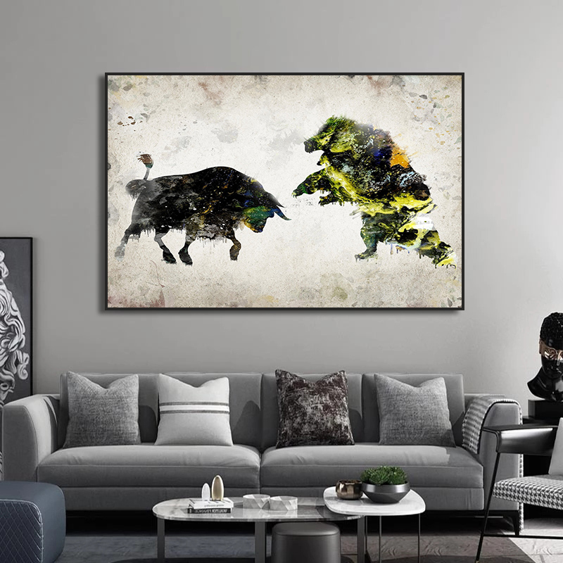 Byk i niedźwiedź grają w szach – Home Decor Exchange recenzja i cena