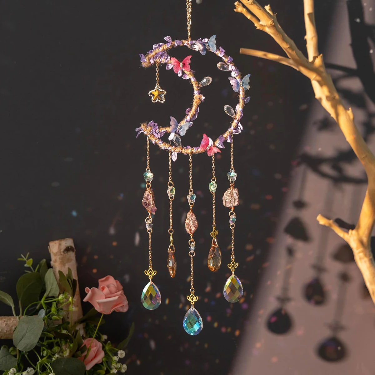 Kryształki łapaczy słońca, dzw – Boho Wind Chimes recenzja i cena