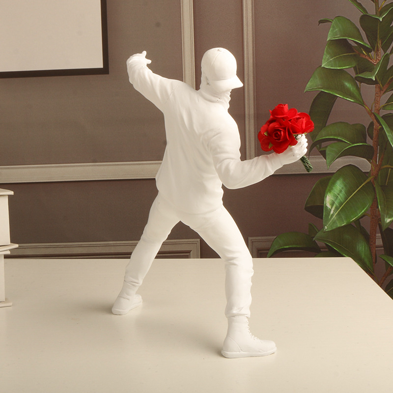 Banksy wciąż dekoracja kwiatow – Abstract Sculpture Resin recenzja i cena